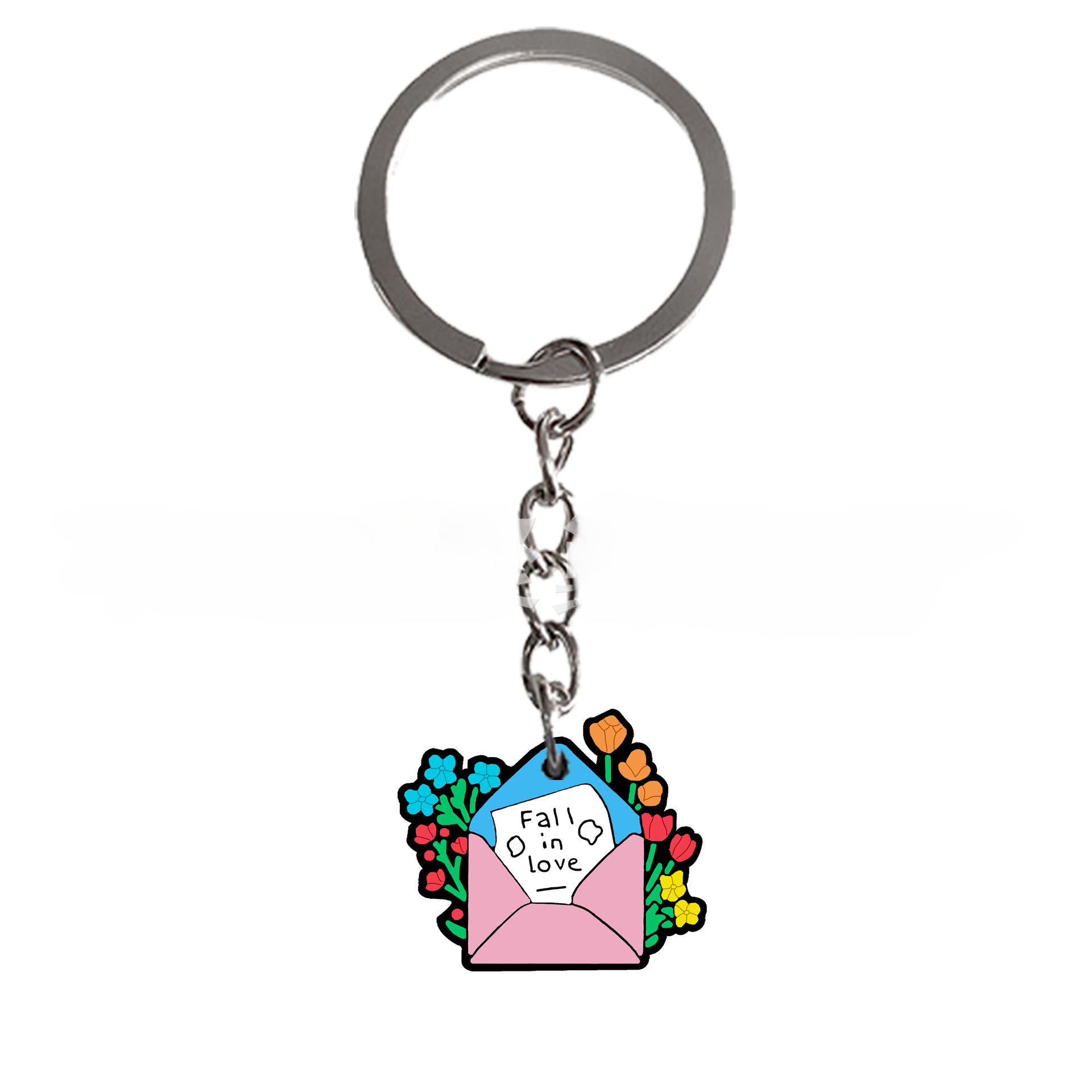 Wholesale 50PCS Pink Valentine's Day PVC Keychain